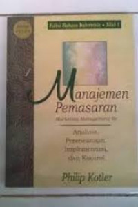 Manajemen pemasaran-analis, perencanaan, implementasi, dan kontrol